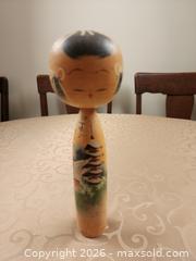 MaxSold Auction: Japanese Kokeshi Wooden Hand-Painted Doll, 8.5 in, Pagoda Scene - Ajax (Ontario, Canada) SELLER MANAGED Estate Sale Online Auction - Billingsgate Crescent