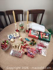 MaxSold Auction: Large Assortment of Vintage Items includes Ornaments, Vase, Dish of Balls, 2 Blue Jays World Series 1992 Ornaments in original boxes - Ajax (Ontario, Canada) SELLER MANAGED Estate Sale Online Auction - Billingsgate Crescent