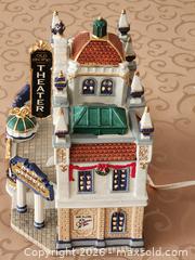 MaxSold Auction: Lemax Christmas Village Porcelain Light House Old Pacific Theater 8" H x 8" L x 5" D Working in original box - Ajax (Ontario, Canada) SELLER MANAGED Estate Sale Online Auction - Billingsgate Crescent