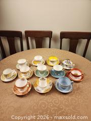 MaxSold Auction: Lot of 12 teacups and saucers includes Aynsley, Wedgewood, Royal Albert, Grafton, etc. - Ajax (Ontario, Canada) SELLER MANAGED Estate Sale Online Auction - Billingsgate Crescent