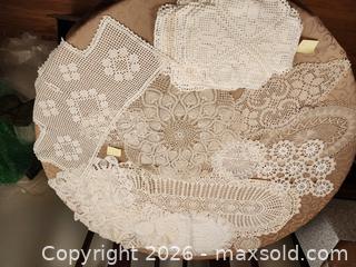MaxSold Auction: Lot of 21 Vintage Crochet Doilies of Assorted Sizes - Ajax (Ontario, Canada) SELLER MANAGED Estate Sale Online Auction - Billingsgate Crescent