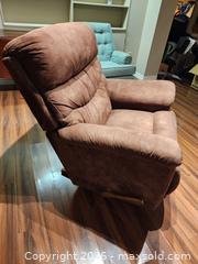 MaxSold Auction: Oversized Brown Reclining Rocking Chair 39 D x 39 W x 41 T - Ajax (Ontario, Canada) SELLER MANAGED Estate Sale Online Auction - Billingsgate Crescent