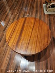 MaxSold Auction: Round Wooden Table 22.5 H x 22.5 W - Ajax (Ontario, Canada) SELLER MANAGED Estate Sale Online Auction - Billingsgate Crescent