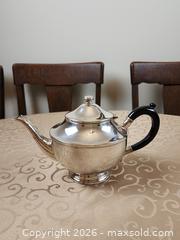 MaxSold Auction: Silver Plated Teapot with Black Handle - Ajax (Ontario, Canada) SELLER MANAGED Estate Sale Online Auction - Billingsgate Crescent