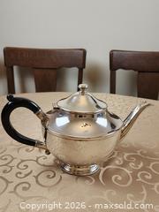 MaxSold Auction: Silver Plated Teapot with Black Handle - Ajax (Ontario, Canada) SELLER MANAGED Estate Sale Online Auction - Billingsgate Crescent