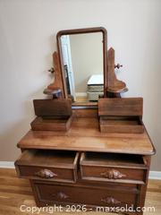 MaxSold Auction: Victorian Solid Wood Dresser with Tilting Vanity Mirror - Ajax (Ontario, Canada) SELLER MANAGED Estate Sale Online Auction - Billingsgate Crescent