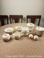 MaxSold Auction: Vintage 1950's Dish Set Homer Laughlin Rhythm Pink Magnolia Pattern - 32 pieces - Ajax (Ontario, Canada) SELLER MANAGED Estate Sale Online Auction - Billingsgate Crescent