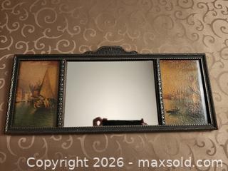 MaxSold Auction: Vintage Tri-Panel Wall Mirror with Venetian Scene Side Prints - Ajax (Ontario, Canada) SELLER MANAGED Estate Sale Online Auction - Billingsgate Crescent