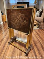 MaxSold Auction: Vintage TV Trays set of 4 with stand  - Ajax (Ontario, Canada) SELLER MANAGED Estate Sale Online Auction - Billingsgate Crescent