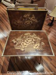 MaxSold Auction: Vintage TV Trays set of 4 with stand  - Ajax (Ontario, Canada) SELLER MANAGED Estate Sale Online Auction - Billingsgate Crescent