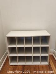 MaxSold Auction: White Cubby Storage Organizer/Shelf Unit, 20 Cubbies, 24.5x19x12 in - Ajax (Ontario, Canada) SELLER MANAGED Estate Sale Online Auction - Billingsgate Crescent