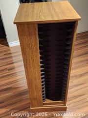 MaxSold Auction: Wooden VHS Swivel Storage Unit 40.75 H x 15.5 W x 15.5 D - Holds 72 VHS Tapes - Ajax (Ontario, Canada) SELLER MANAGED Estate Sale Online Auction - Billingsgate Crescent