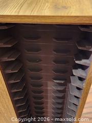 MaxSold Auction: Wooden VHS Swivel Storage Unit 40.75 H x 15.5 W x 15.5 D - Holds 72 VHS Tapes - Ajax (Ontario, Canada) SELLER MANAGED Estate Sale Online Auction - Billingsgate Crescent