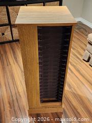 MaxSold Auction: Wooden VHS Swivel Storage Unit 40.75 H x 15.5 W x 15.5 D - Holds 72 VHS Tapes - Ajax (Ontario, Canada) SELLER MANAGED Estate Sale Online Auction - Billingsgate Crescent