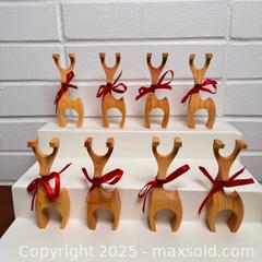 MaxSold Auction: MCM Style Wood Reindeer Lot of 8 - Toronto (Ontario, Canada) SELLER MANAGED Reseller Online Auction - Eastpark Boulevard
