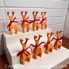 MaxSold Auction: MCM Style Wood Reindeer Lot of 8 - Toronto (Ontario, Canada) SELLER MANAGED Reseller Online Auction - Eastpark Boulevard