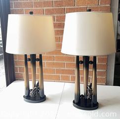 MaxSold Auction: Mid Century Brutalist Metal Table Lamps - Toronto (Ontario, Canada) SELLER MANAGED Reseller Online Auction - Eastpark Boulevard