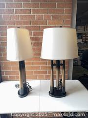 MaxSold Auction: Mid Century Brutalist Metal Table Lamps - Toronto (Ontario, Canada) SELLER MANAGED Reseller Online Auction - Eastpark Boulevard