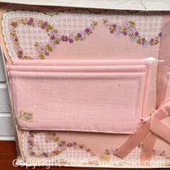 MaxSold Auction: Vintage SEALED Pink Placemat and Napkin Set - Toronto (Ontario, Canada) SELLER MANAGED Reseller Online Auction - Eastpark Boulevard