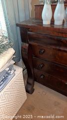 MaxSold Auction: American Empire Antique Chest of Drawers, Mahogany Veneer - Randolph (Massachusetts, USA) PARTNER MANAGED Estate Sale Online Auction - Chestnut Street