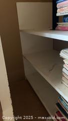 MaxSold Auction: Low 3-Shelf Bookcase/Bookshelf, White Painted Wood, 40x13x27 in - Randolph (Massachusetts, USA) PARTNER MANAGED Estate Sale Online Auction - Chestnut Street