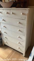 MaxSold Auction: Solid Wood 7-Drawer Dresser, White/Cream, 35x20x48 in - Randolph (Massachusetts, USA) PARTNER MANAGED Estate Sale Online Auction - Chestnut Street