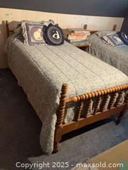 MaxSold Auction: Twin Solid Wood Spool-Turned Bed(s) with Mattresses & Box Springs - Randolph (Massachusetts, USA) PARTNER MANAGED Estate Sale Online Auction - Chestnut Street