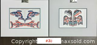 MaxSold Auction: 2 indigenous HAIDA PRINTS - "Eagle Transforming Into Itself" & "Every Year the Salmon Come Back" by (Haida artist) Robert Davidson 1983 (unframed) [A] - Toronto (Ontario, Canada) PARTNER MANAGED Estate Sale Online Auction - Industrial Street