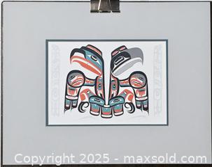 MaxSold Auction: 2 indigenous HAIDA PRINTS - &#34;Eagle Transforming Into Itself&#34; &#38; &#34;Every Year the Salmon Come Back&#34; by (Haida artist) Robert Davidson 1983 (unframed) [B] - Toronto (Ontario, Canada) PARTNER MANAGED Estate Sale Online Auction - Industrial Street
