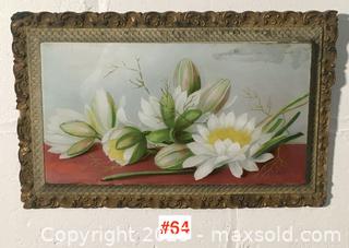 MaxSold Auction: antique REVERSE PAINTING on GLASS (floral study / still life) - Toronto (Ontario, Canada) PARTNER MANAGED Estate Sale Online Auction - Industrial Street