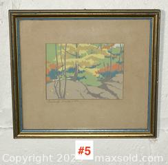MaxSold Auction: CANADIAN ART - WATERCOLOUR &#34;Burleigh Falls&#34; (1941) by Gertrude Cox - Toronto (Ontario, Canada) PARTNER MANAGED Estate Sale Online Auction - Industrial Street