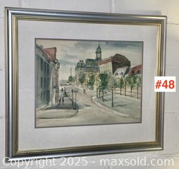 MaxSold Auction: CANADIAN ART - watercolour &#39;Old Montreal&#39; by Sydney Berne - Toronto (Ontario, Canada) PARTNER MANAGED Estate Sale Online Auction - Industrial Street