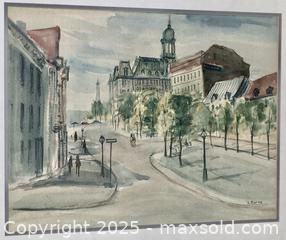 MaxSold Auction: CANADIAN ART - watercolour &#39;Old Montreal&#39; by Sydney Berne - Toronto (Ontario, Canada) PARTNER MANAGED Estate Sale Online Auction - Industrial Street