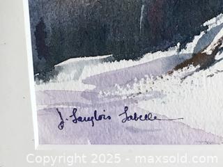 MaxSold Auction: Canadian artist - watercolour "FIRST SNOW" by Jeanette Langlois Labelle (matted, but unframed) - Toronto (Ontario, Canada) PARTNER MANAGED Estate Sale Online Auction - Industrial Street