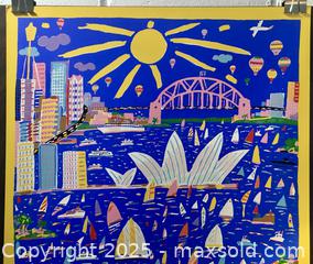 MaxSold Auction: &#34;SYDNEY HARBOUR 1988&#34; by Ken Done - hand signed &#38; numbered print on poster-board - Toronto (Ontario, Canada) PARTNER MANAGED Estate Sale Online Auction - Industrial Street