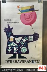 MaxSold Auction: vintage DENMARK TOURISM POSTER 1960s - artwork by Ib Antoni &#34;Roligt I Köpenhamn&#34; (&#34;Calm in Copenhagen&#34;) - Toronto (Ontario, Canada) PARTNER MANAGED Estate Sale Online Auction - Industrial Street