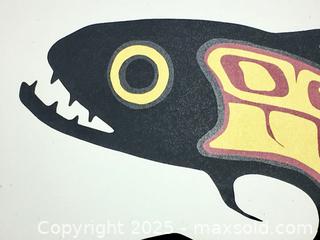 MaxSold Auction: vintage INDIGENOUS PRINT - "Fish" by Robert Kakegamic 1979 (unframed) - Toronto (Ontario, Canada) PARTNER MANAGED Estate Sale Online Auction - Industrial Street
