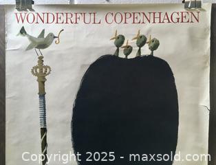 MaxSold Auction: vintage MCM DENMARK TOURISM POSTER 1963 - artwork by Ib Antoni "Wonderful Copenhagen" -  - Toronto (Ontario, Canada) PARTNER MANAGED Estate Sale Online Auction - Industrial Street