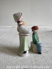 MaxSold Auction: Set of Two Japan People Figurines - Man with Basket and Man with Horn Ceramic Decor - Made in Japan - Kingston (Ontario, Canada) SELLER MANAGED Downsizing Online Auction - Bishop Street