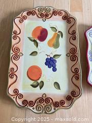 MaxSold Auction: Two Colourful Large Serving Trays - Kingston (Ontario, Canada) SELLER MANAGED Downsizing Online Auction - Bishop Street