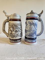 MaxSold Auction: Vintage Avon 80's Ceramic Beer Steins - Western or Aviation Theme - Made in Brazil - Kingston (Ontario, Canada) SELLER MANAGED Downsizing Online Auction - Bishop Street