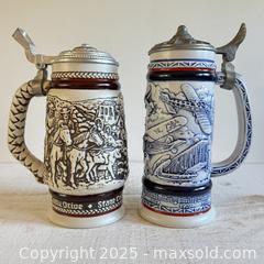MaxSold Auction: Vintage Avon 80's Ceramic Beer Steins - Western or Aviation Theme - Made in Brazil - Kingston (Ontario, Canada) SELLER MANAGED Downsizing Online Auction - Bishop Street