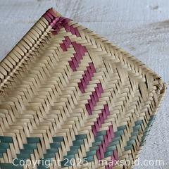 MaxSold Auction: Vintage Colourful Tight Weave Hand Fan - Woven Purple, Blue and Tan Fan - Kingston (Ontario, Canada) SELLER MANAGED Downsizing Online Auction - Bishop Street