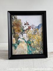 MaxSold Auction: Vintage Frame with Art Print - Watercolour Landscape Print in Plastic Black Vintage Frame - Kingston (Ontario, Canada) SELLER MANAGED Downsizing Online Auction - Bishop Street