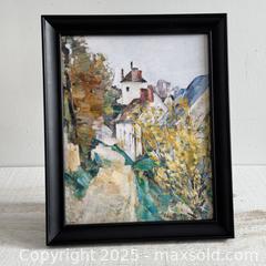 MaxSold Auction: Vintage Frame with Art Print - Watercolour Landscape Print in Plastic Black Vintage Frame - Kingston (Ontario, Canada) SELLER MANAGED Downsizing Online Auction - Bishop Street