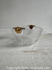 MaxSold Auction: Vintage Mikasa Walther W. Germany Crystal Bowl with Ribbed Design and Gold Painted Handles - Crystal Bowl - Crystal Dish - Kingston (Ontario, Canada) SELLER MANAGED Downsizing Online Auction - Bishop Street