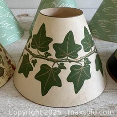 MaxSold Auction:  Vintage Paper Candle Shade - Small Paper Lamp Shade - Paper Printed Shade - Made in Canada - Kingston (Ontario, Canada) SELLER MANAGED Downsizing Online Auction - Bishop Street