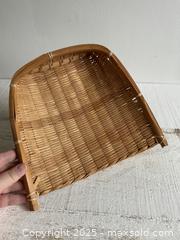 MaxSold Auction: Vintage Woven Wicker Fishing Accessory - Woven Wicker Fishing Scoop - Wicker Basket Strainer - Kingston (Ontario, Canada) SELLER MANAGED Downsizing Online Auction - Bishop Street