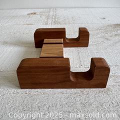 MaxSold Auction: Wood Handmade Cutting Board Stand - Display Holder for Kitchen Cutting Board - Made by Cutting Board Guy - Made in Canada - Kingston (Ontario, Canada) SELLER MANAGED Downsizing Online Auction - Bishop Street