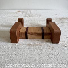 MaxSold Auction: Wood Handmade Cutting Board Stand - Display Holder for Kitchen Cutting Board - Made by Cutting Board Guy - Made in Canada - Kingston (Ontario, Canada) SELLER MANAGED Downsizing Online Auction - Bishop Street